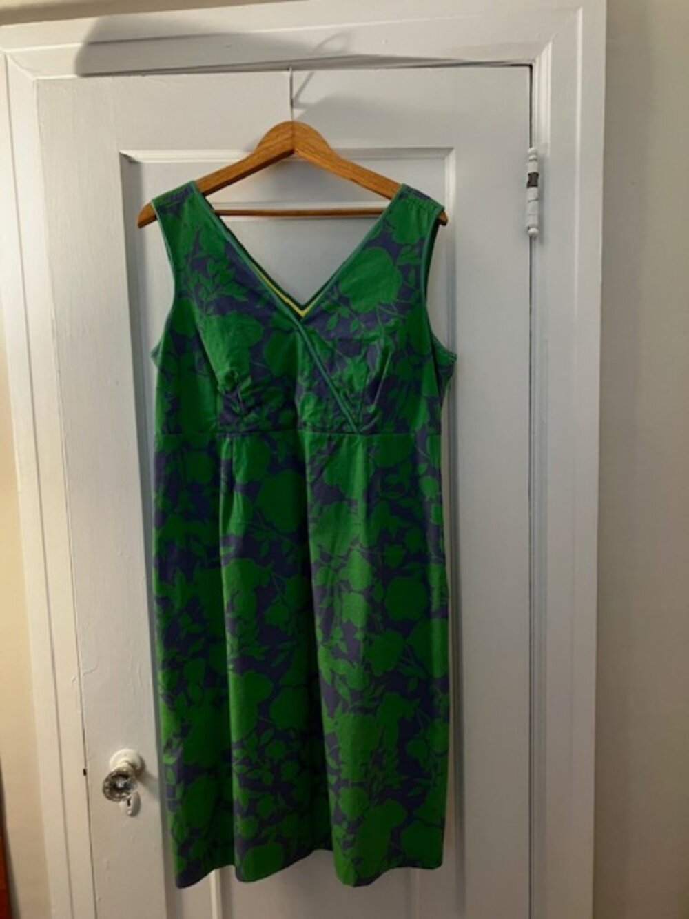 Fabulous Boden blue & green floral event dress, Size US 12/ UK 16